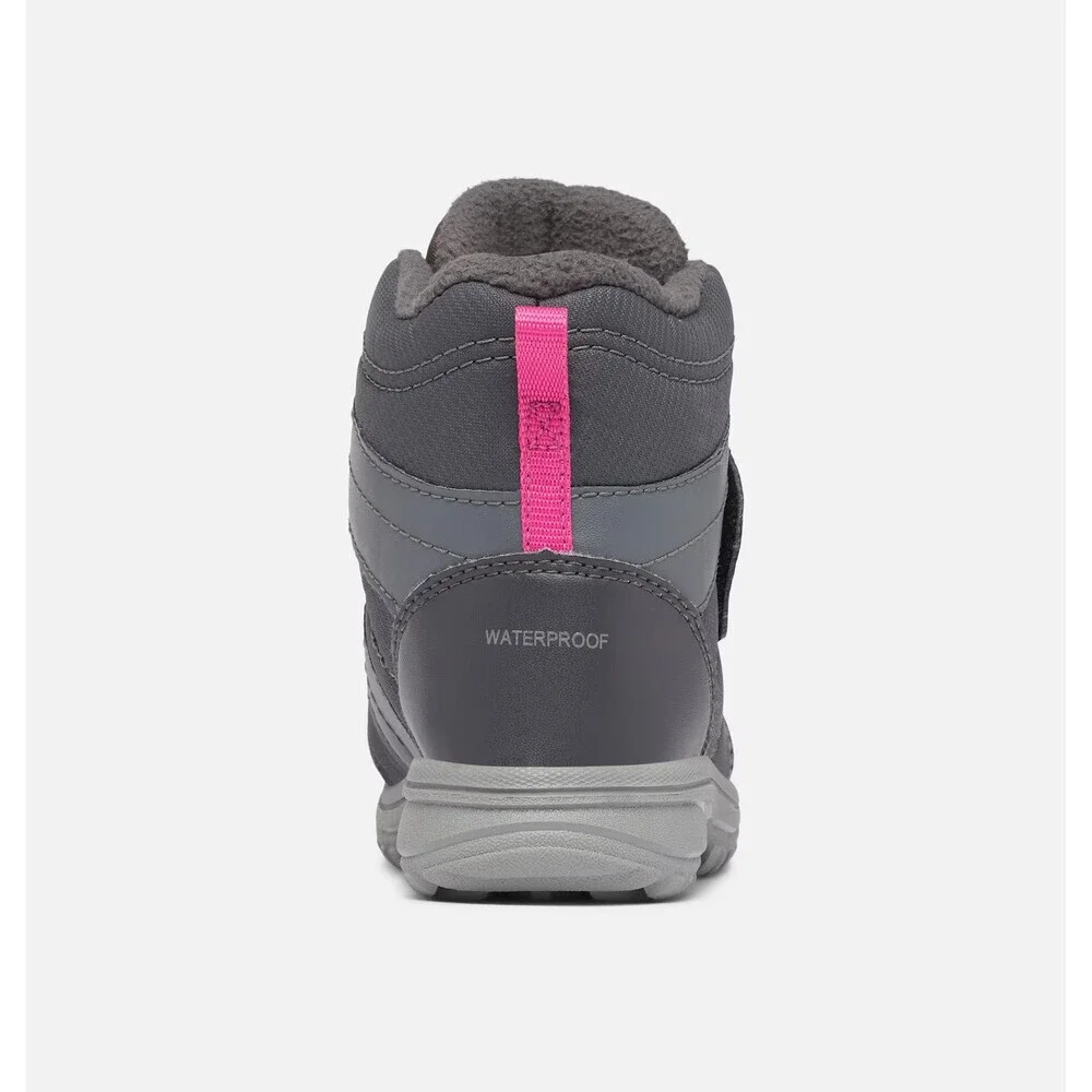 Columbia Fairbanks 2044191-053 Kids US 9 Gray Waterproof Ankle Snow Boot RHS6317